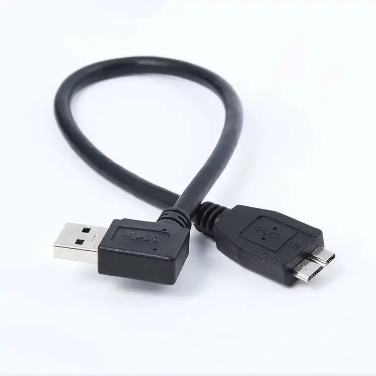 مايكرو B USB 3.0 القرص الصلب الخارجي كابل الزاوية اليمنى اليسرى 30 سنتيمتر 0.3 متر 1ft ل WD جواز السفر الترا ميتا سيجيت احتياطية توشيبا