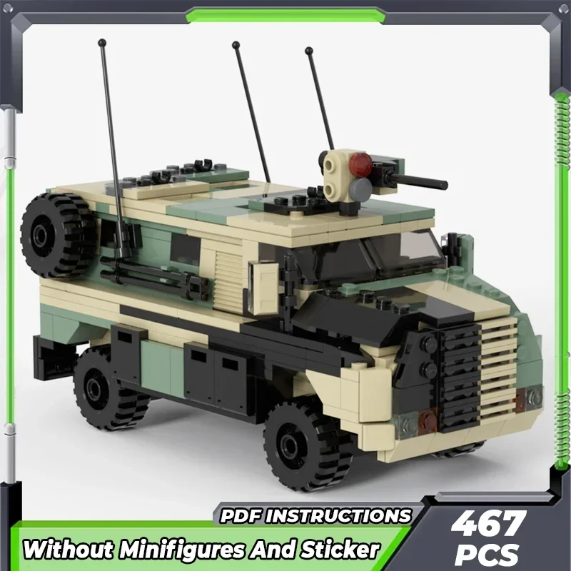 Moc Bouwstenen Militair Model Bushmaster Troop Carrier Technologie Modulaire Blokken Geschenken Kerst Speelgoed DIY Sets Montage