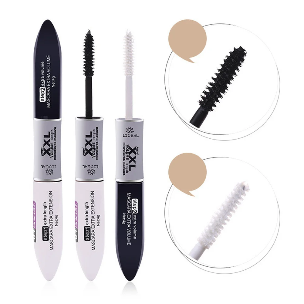 

3D Fiber Mascara Tube Green Tea Fibers Length Volume Waterproof Smudge Proof Easy Removal Mascara Eye Lash Fibers