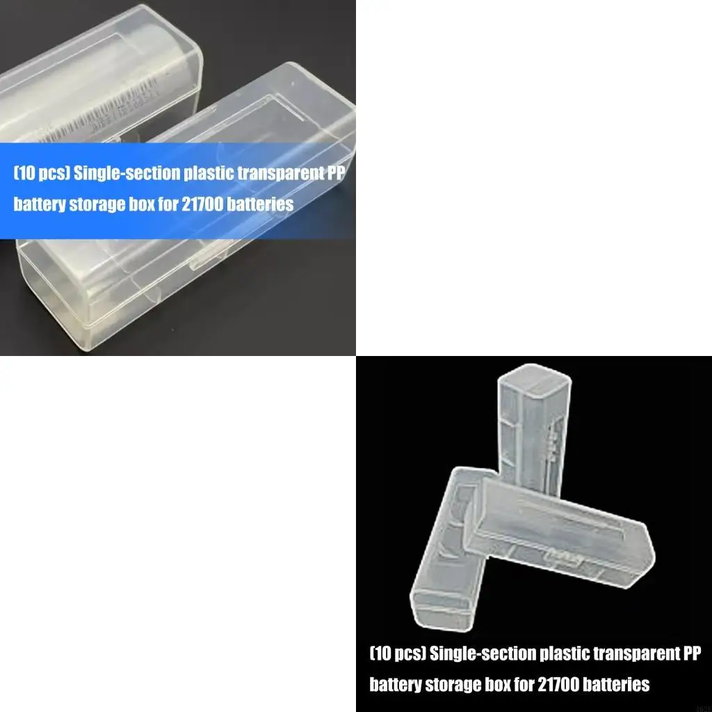 462E Single Slot 21700 Battery Box Waterproof Case Impact Resistant PP Holder 10pcs