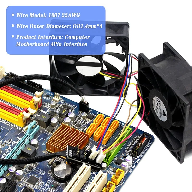 Per il cavo del distributore della ventola PWM cavo del distributore della ventola PWM a 4 Pin cavo del distributore della ventola a 5 porte Hub del distributore della ventola della CPU