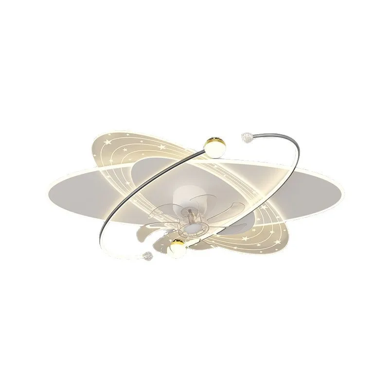 

Fan light Living room simple modern shaking head dining room light Bedroom ceiling fan light