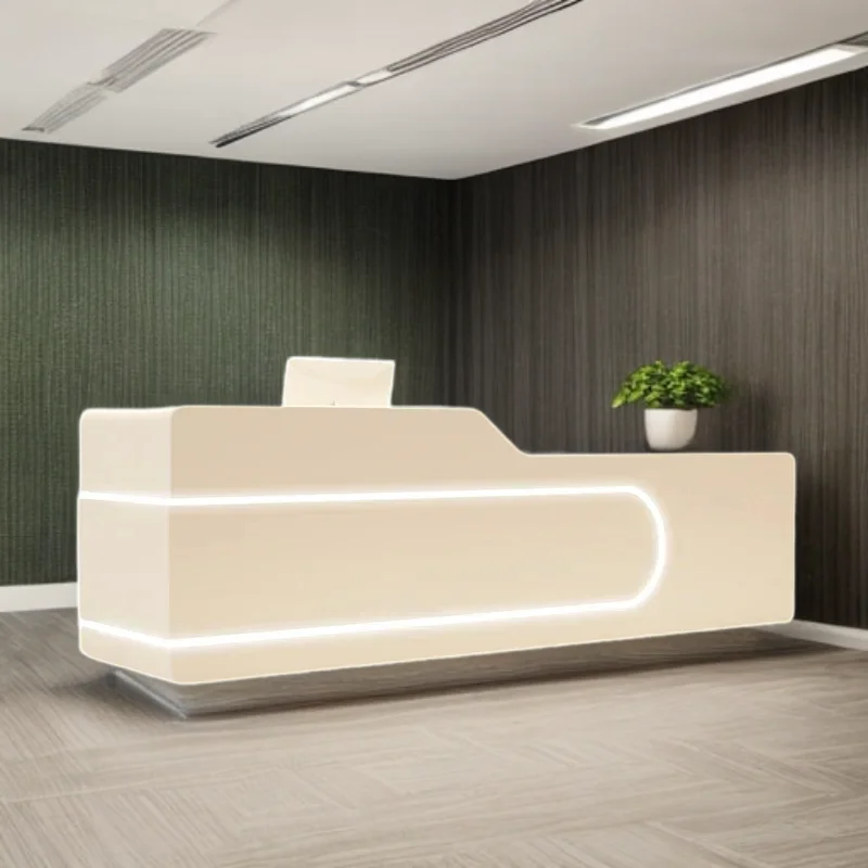 

Reception Counter Desk Furniture Office Beauty Center Bank Stores Business Aesthetic Modern Hairdressing Escritorio Salon Table