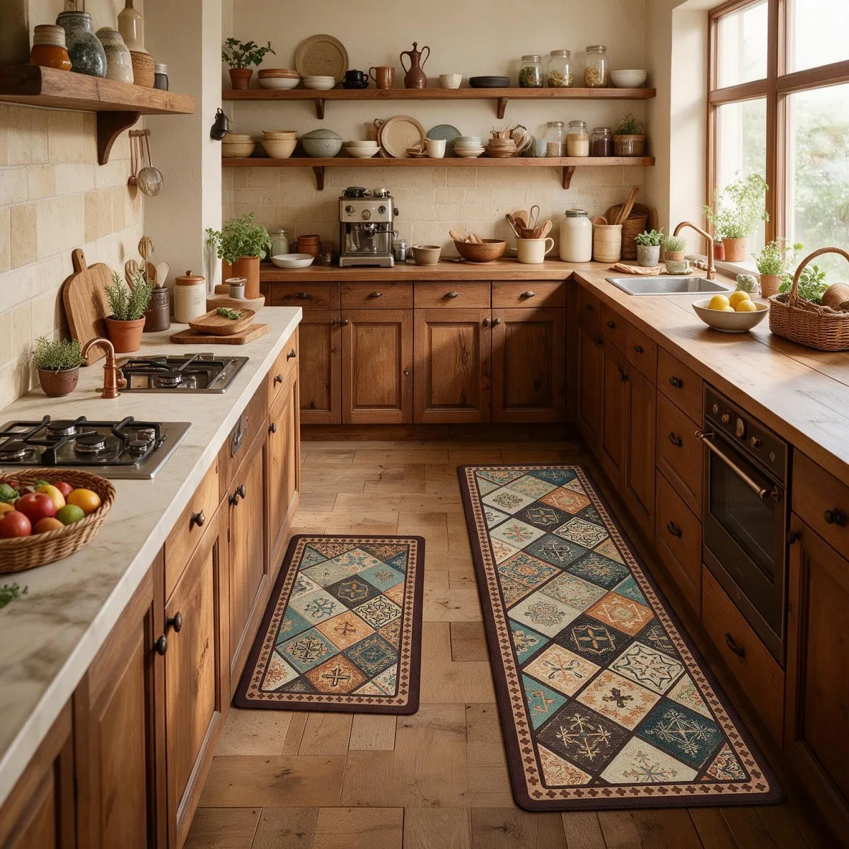 Tappetino da cucina realizzato in fango di diatomee, spesso, assorbente e con fondo in gomma antiscivolo, disponibile in versione lunga e quadrata, ideale per bagno, toilette, ingresso e sala da