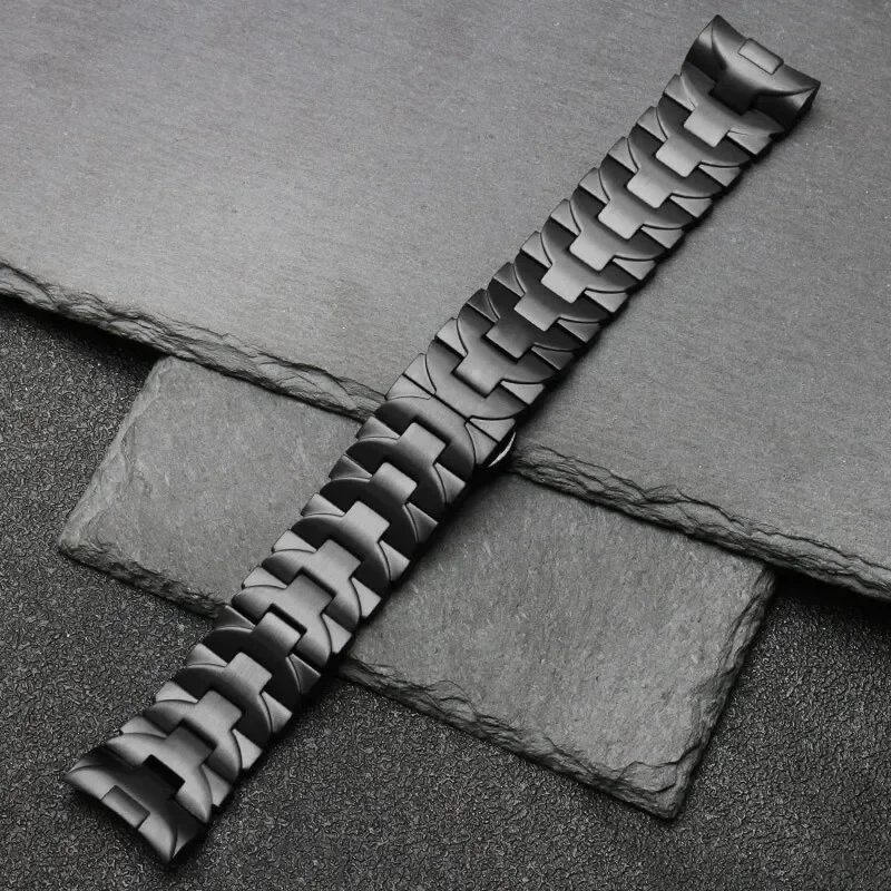 Solid Stainless Steel for Panerai Luminor Series Pam441 111 Arc Interface Men Watch Strap 24 22mm Steel Black Accessories