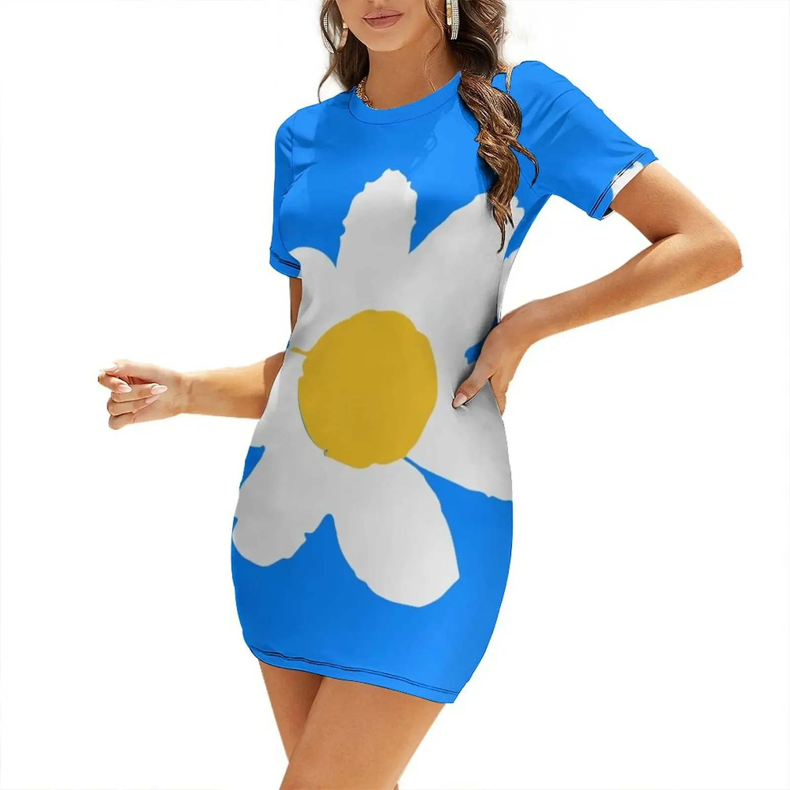 

Retro Daisy Short-Sleeved Dress summer clothes for women women's clothing korea stylish
