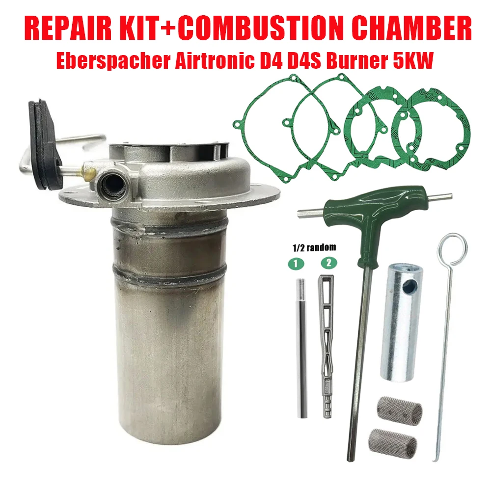 

Upgraded 5KW Air Diesel Parking Heater Burner Combustion Chamber Combustor+Repair Kit for Car Truck Camper Heater Accessories