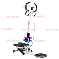 Household Hydraulic Fitness Equipment, Small Indoor Sports Waist Twist Weight Loss Multi-function Handrail Stepper