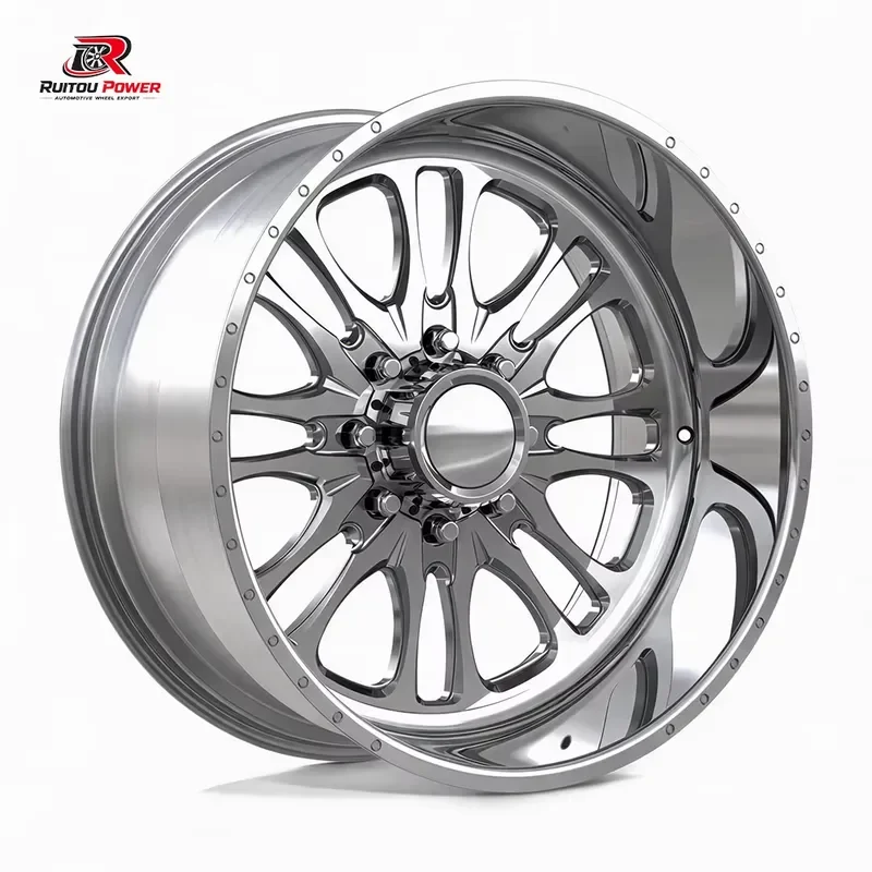 Custom Monoblock Forged Alloy Wheels Spoke Deep Concave 20 22 24 26 Inch Off Road Rims for Pickup SUV