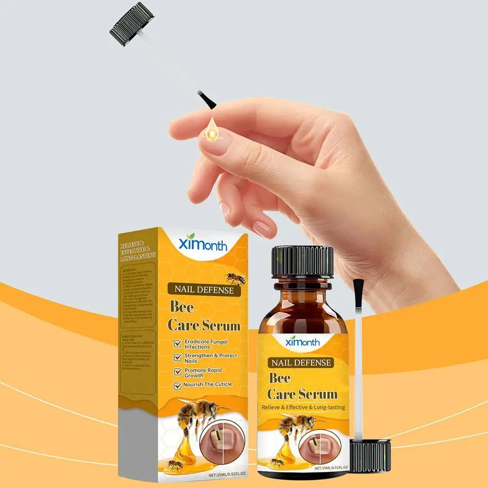 Bee Nail Care Serum Hand Foot Nail Care Healthy Nail Shine Hydrating Nourishing Nail Infection Brittleness Prevent