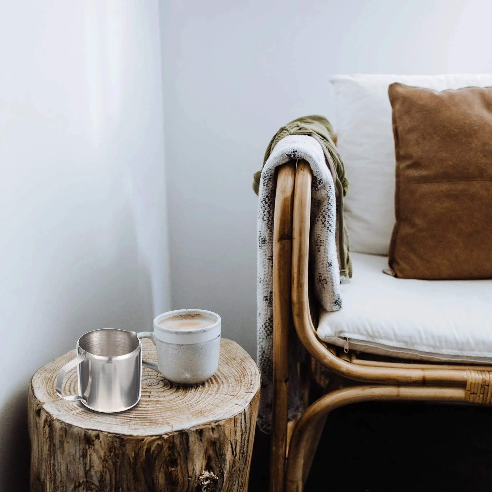 

Stainless Steel Milk Frothing Pitcher Professional Grade Steaming Cup Easy to Clean Home Coffee Shop Use