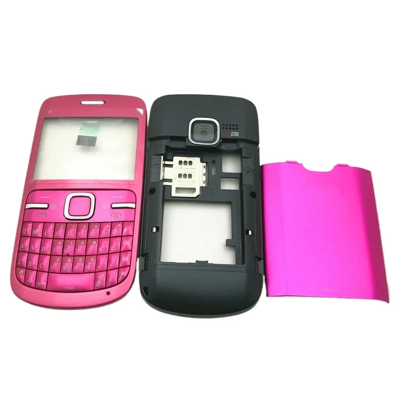 Full Complete Mobile Phone Housing Cover Case +English and Arabic Keypad for Nokia C3 C3-00