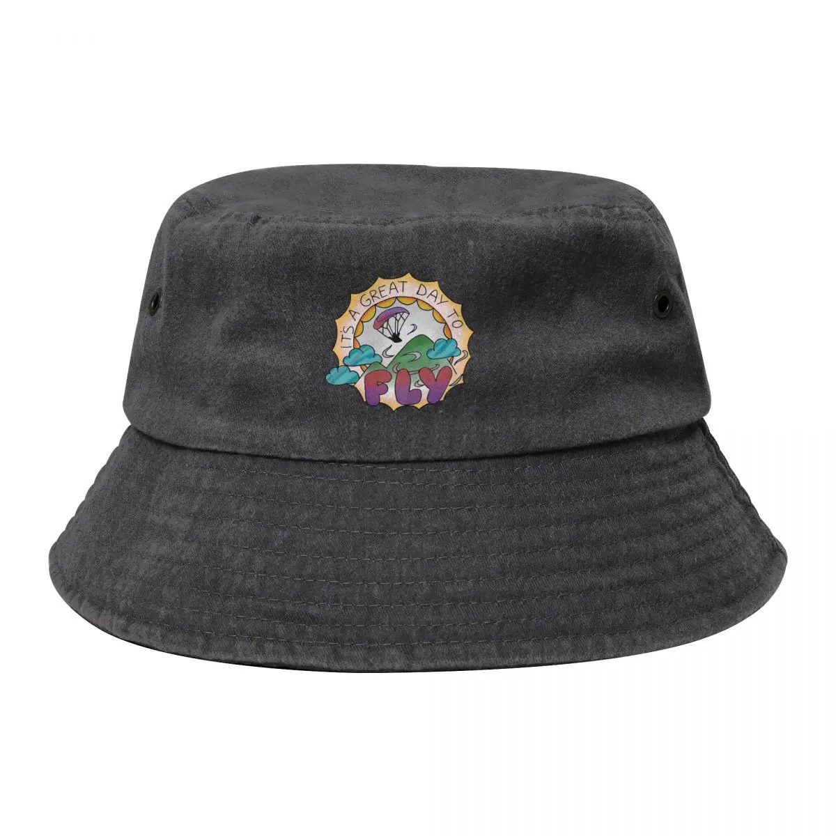 

It's a great day to fly - paraglidinng Bucket Hat Brand Man cap Rugby Golf Cap Caps Women Men's