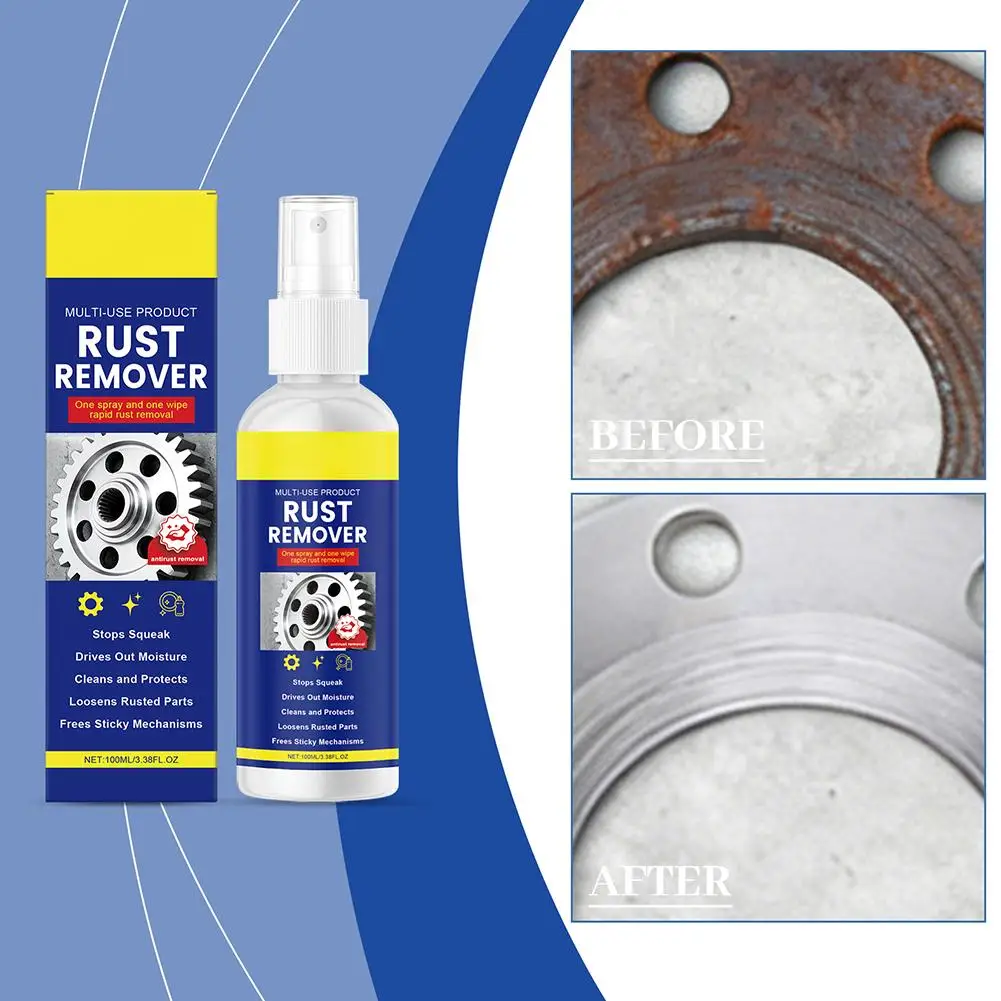 1-3PCS Rust Remover Derusting Spray For Metal Furniture Stain, Hardware, Sink Car Wheel Stain Removal Cleaning Agent