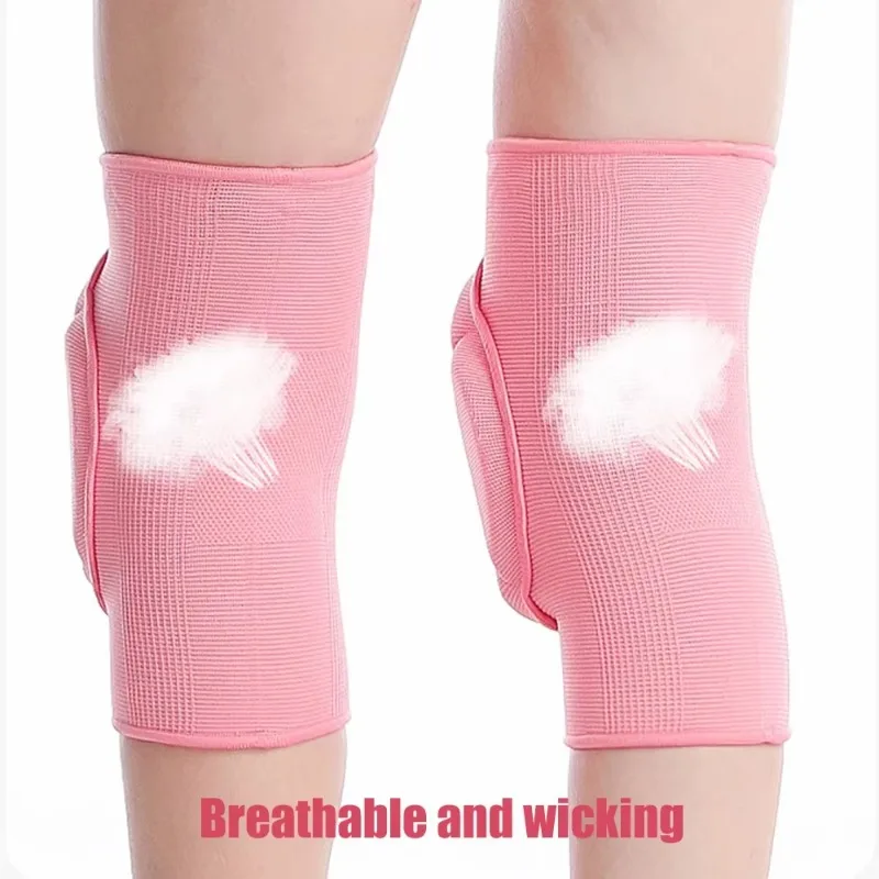 2Pcs Knee Pads Thick Sponge Anti-Slip Collision Avoidance Knee Sleeve Football Jogging Wrestling Basketball Volleyball Women Men