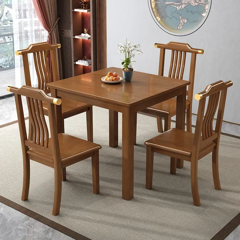 Durable Household all-solid wood small square table Modern Chinese playing cards Small apartment dining table Rental room table
