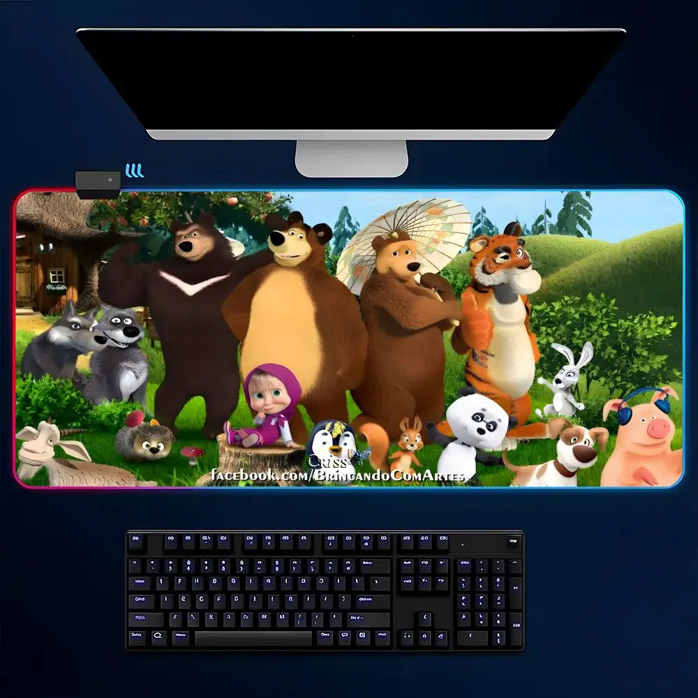 

Russian children's cartoon Mouse Pad Mousepad Large Gaming LockEdge Thickened Computer Keyboard Table Desk Mat