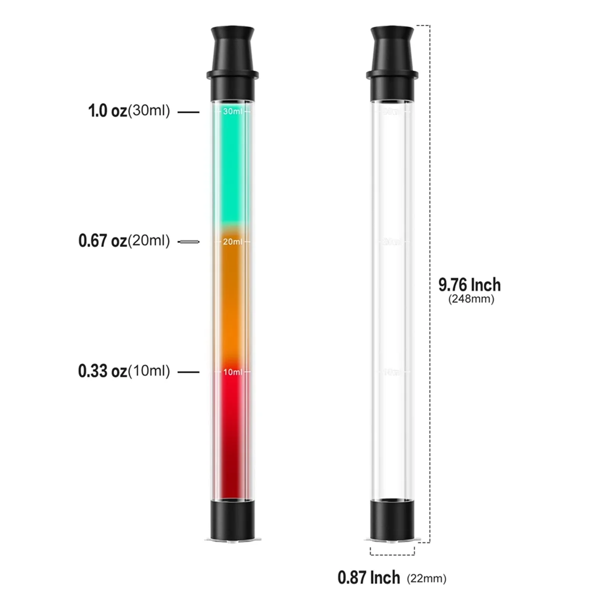 Shot Straw, Shot Tube Holder Drinks Straw for Beach Pool, Parties, Fits All Standard Bottles, Tumbler, Dishwasher Safe