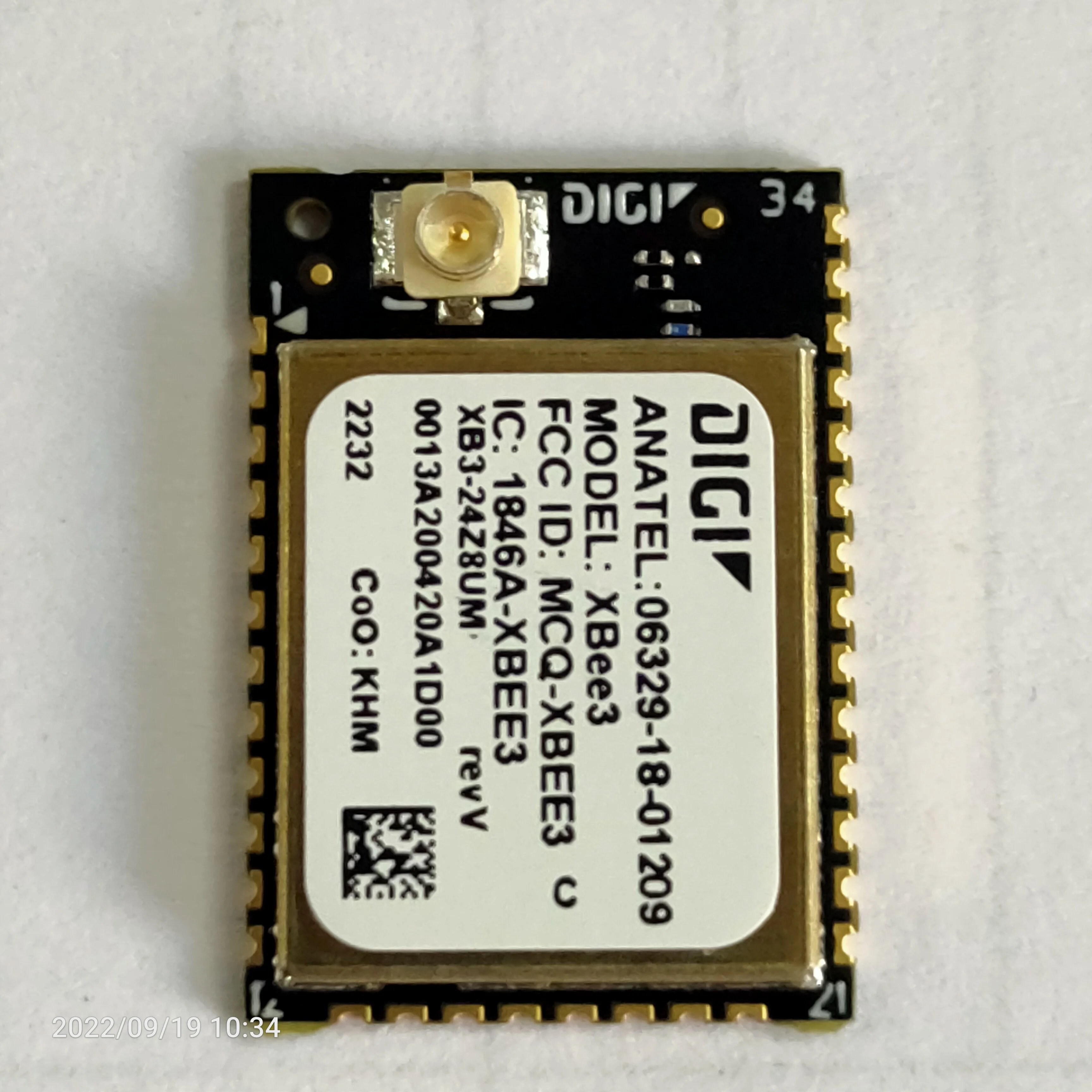 XBee 3 PRO, XB3-24Z8UM, ZigBee3.0 Module, U.FL Ant, MMT