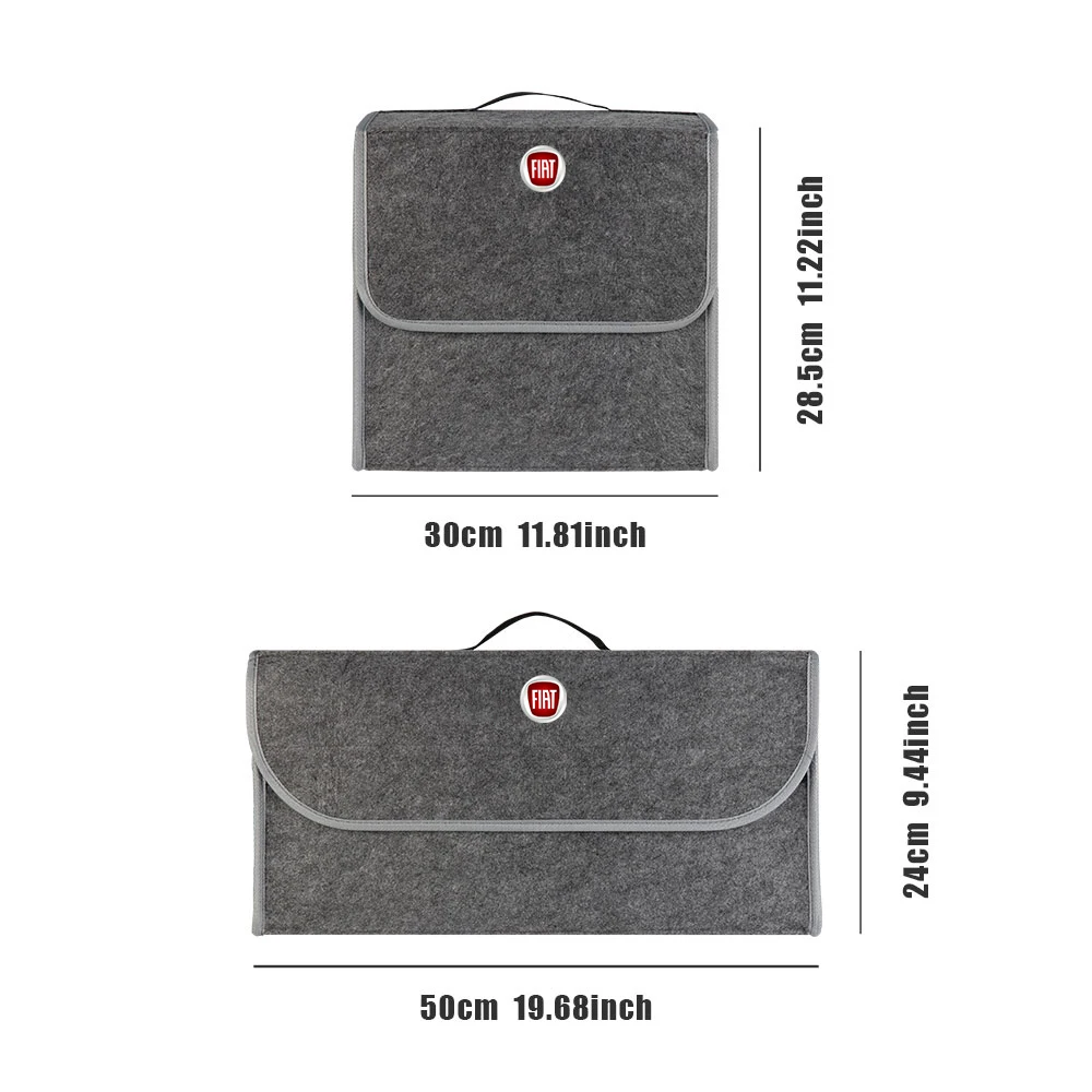 Car Soft Felt Storage Bag Organizer Cars Foldable Trunk Bag Car Goods For Fiat Ducato 500 500L Panda Grande Punto Lancia Musa