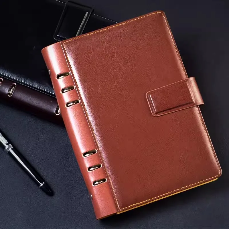 A5 B5 Loose-Leaf Binder Notebook Agenda Planner organizer Faux Leather Classic diary Business Office School Supplies stationery