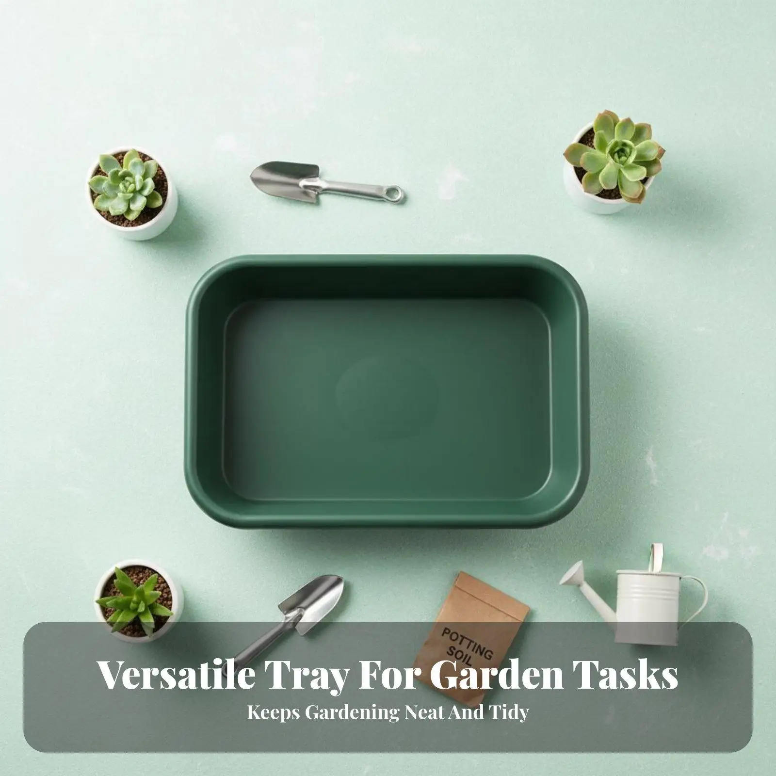 Practical Potting Tray for Gardening Tasks Seedling Cultivation Transplanting Large Plastic Tray for Containing Soil Spills