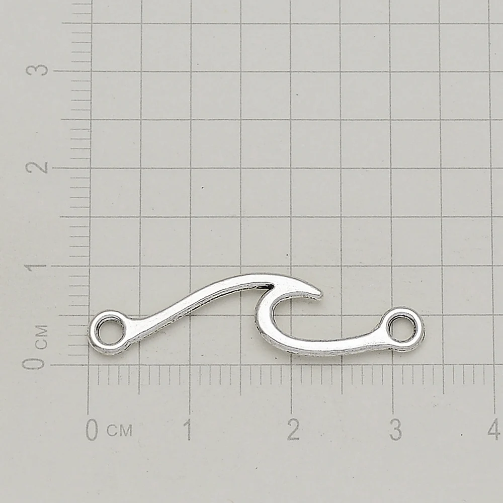 30pcs/lot--9x33mm Ocean Wave Connectors Charms Pendants For Diy Jewelry Making Supplies Accessories Wholesale Bulk Items
