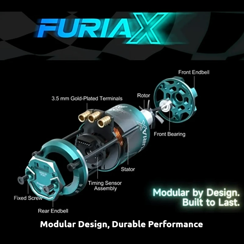 

SKYRC FuriaX Hyper Agile 3650 Pro 10.5T 13.5T Sensored Brushless Motor With Cooling Fan For 1/10 Electric RC Drift Car 1-3S Lipo
