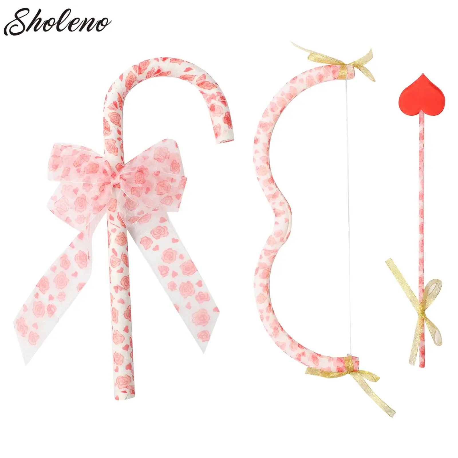 Cupid Bow Arrow Set Stage Party Performance Costume Props Valentine Wedding Cosplay Photography Props Women Adults