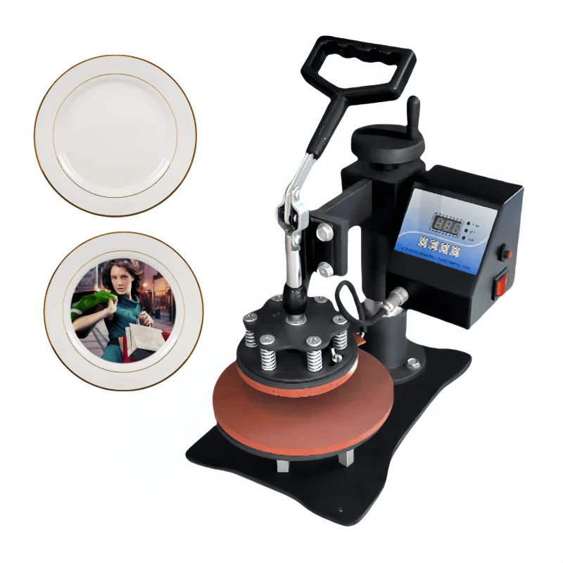 

Hot Selling 8 Inch Diameter Heat Press Machine Manual Baking Pan Printing Machine Small Heat Transfer Machine
