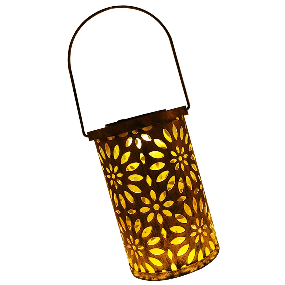 

Lawn Garden Decorative Iron Art NiMH Solar Lights For Yards Powered Hanging Outdoor Solar Lantern Yard Lighting