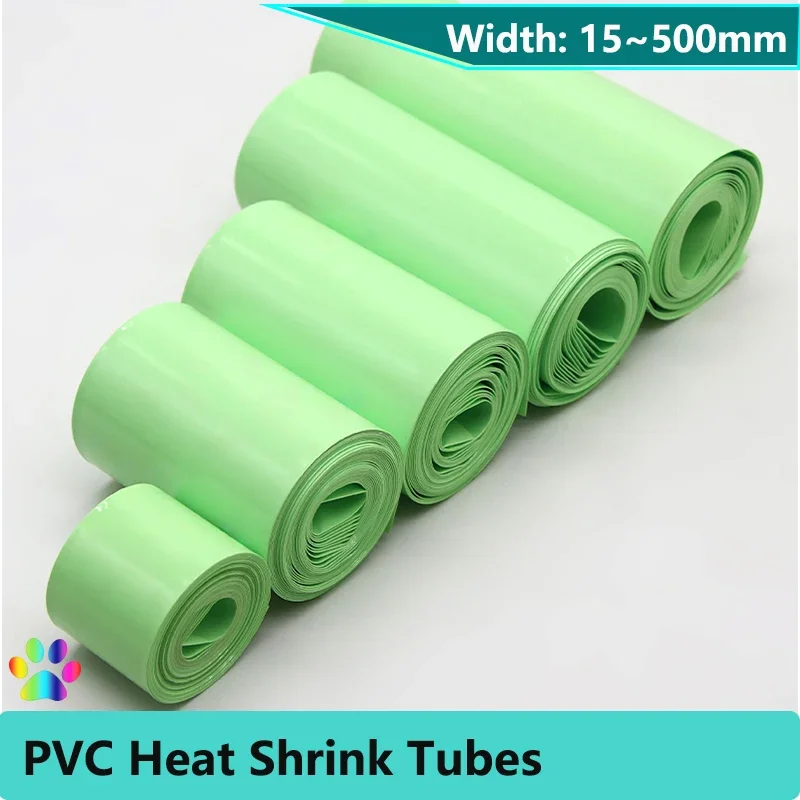 

2/5/10/20M PVC Heat Shrink Tube Lithium Battery Flim Wrap 15~500mm Protector Cover Skin Cable Sleeve Insulation Sheath