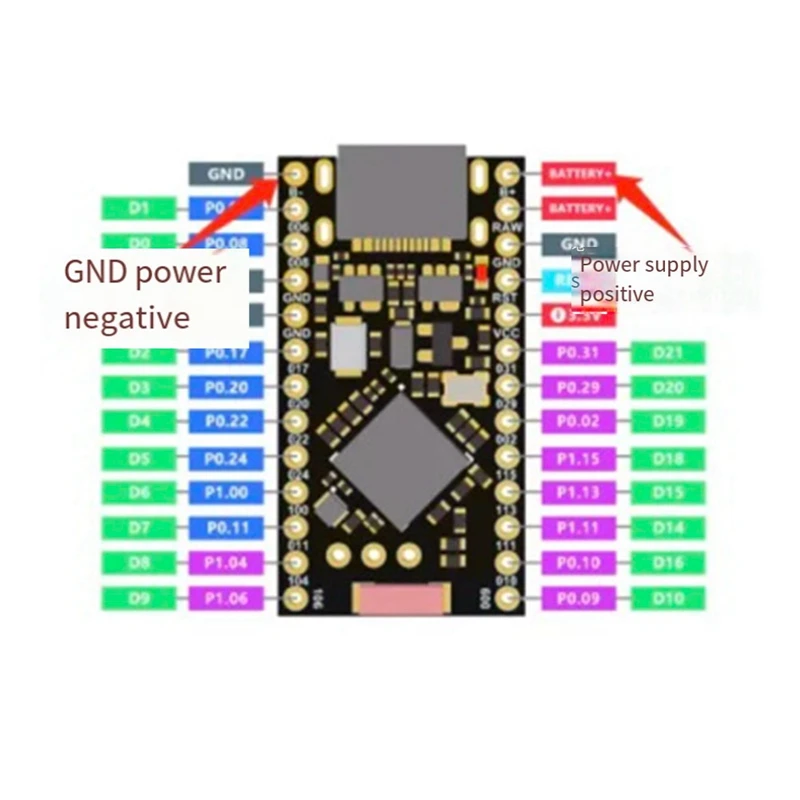 Superior-NRF52840 Development Board Supermini Compatible For Nice Nano V2.0 Bluetooth Charging Management Computer Spare Parts P