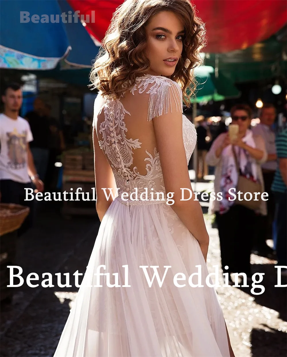 Beautiful Dress Unique Short Wedding Dress Lace Appliques Sheath Mini Detachable Train Bridal Gown 2024 Women Prom Party Dress