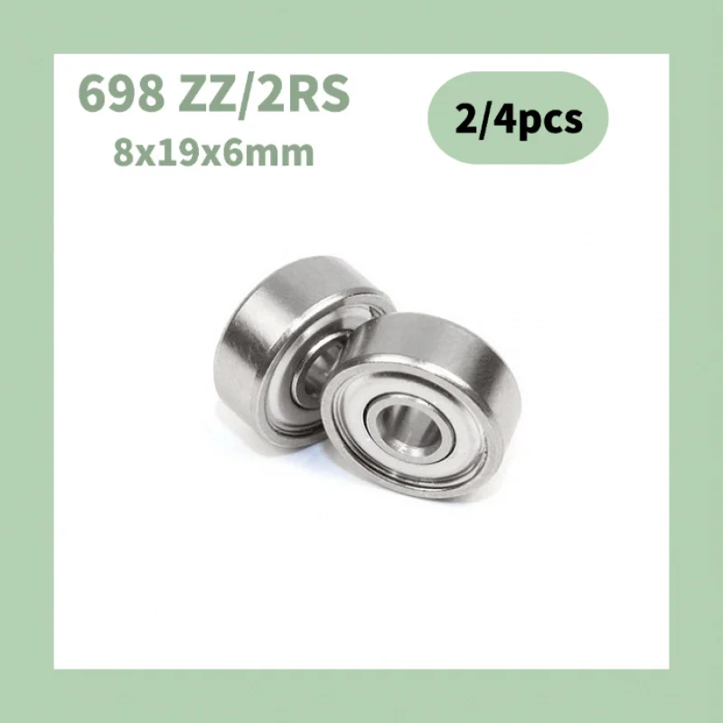 2/4PCS 698ZZ 698-2RS Miniature Deep Groove Ball Bearings 8×19×6mm Double Shielded / Rubber Sealed Bearings