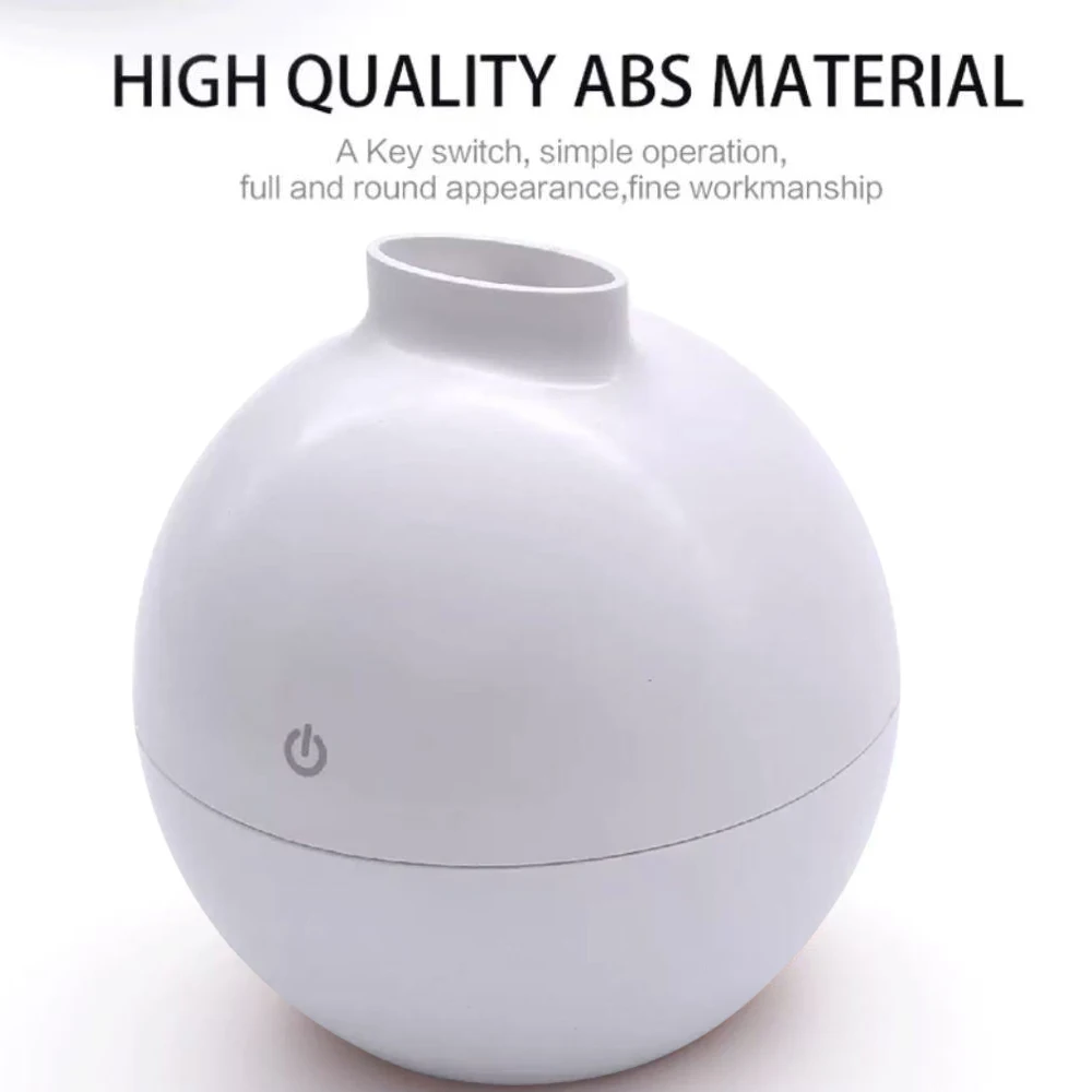 130ml Mini Humidifier USB Aromatherapy Diffuser Home Air Humidifier Desktop Humidifier, Key Switch, Easy to Operate