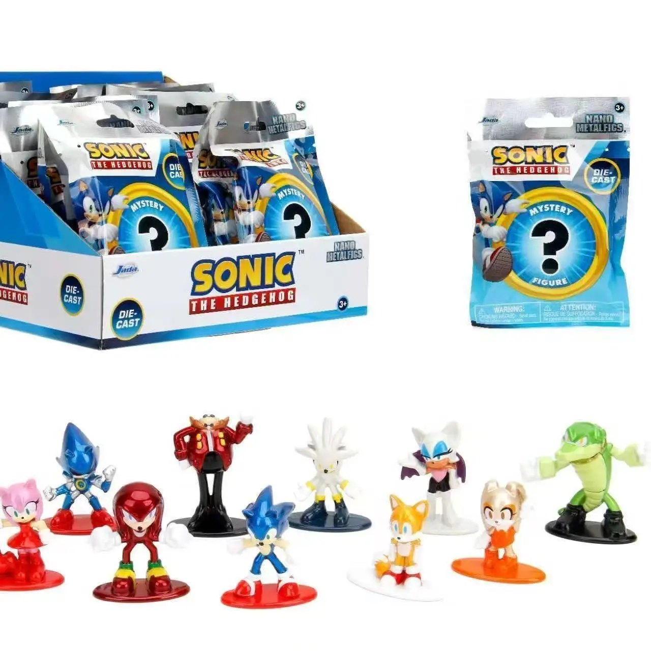 

Jada Toys Sonic The Hedgehog Nano Metalfigs: Коллекционные фигурки-сюрпризы в закрытых пакетах, мини-фигурки Соник, Тейлз, Наклз из металла