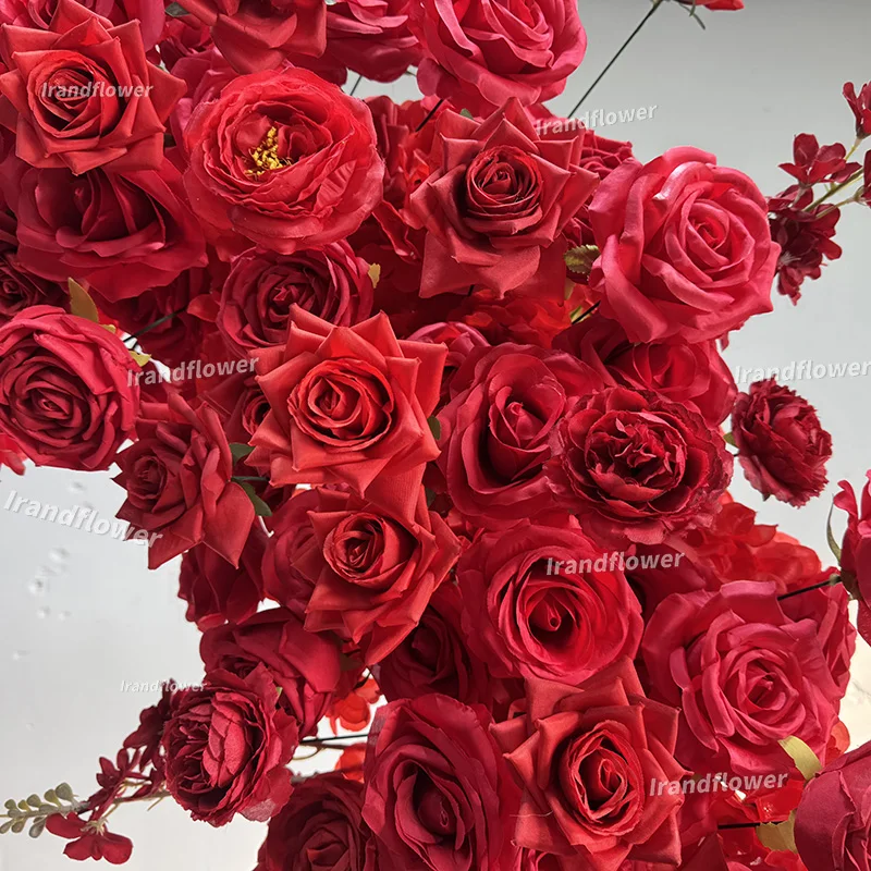 Red Heart Arch Shaped Artificial Flowers For Graduation Mother's Day Easter Christmas New Year Halloween Wedding Decor view 3
