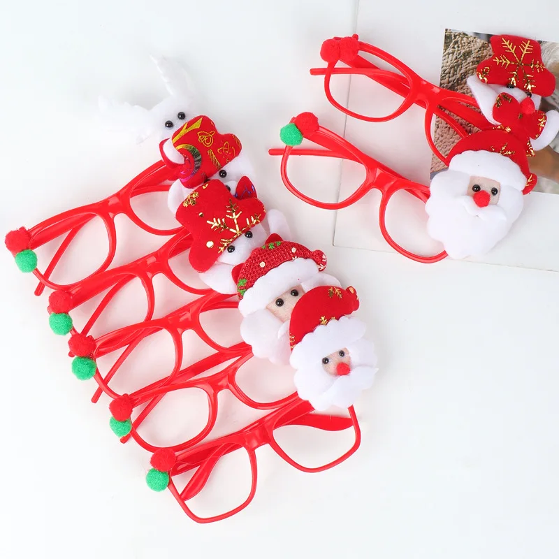Nieuwjaar Kerst LED Party Brilmontuur Cartoon Brillen Photo Booth Props Oudejaarsavond Party Decoraties Kids Gift