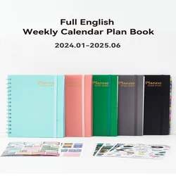 2024-2025 A5 Monthly Planner Notebook Weekly Agenda Routines Notebook For 18 Months Time Management Journal Stationery Supplies