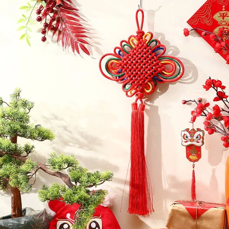Chinese Knot Tassel 2025 New Year Decorations Traditional Red Lucky Oriental Pendant Ornaments Spring Festival Hanging Decor