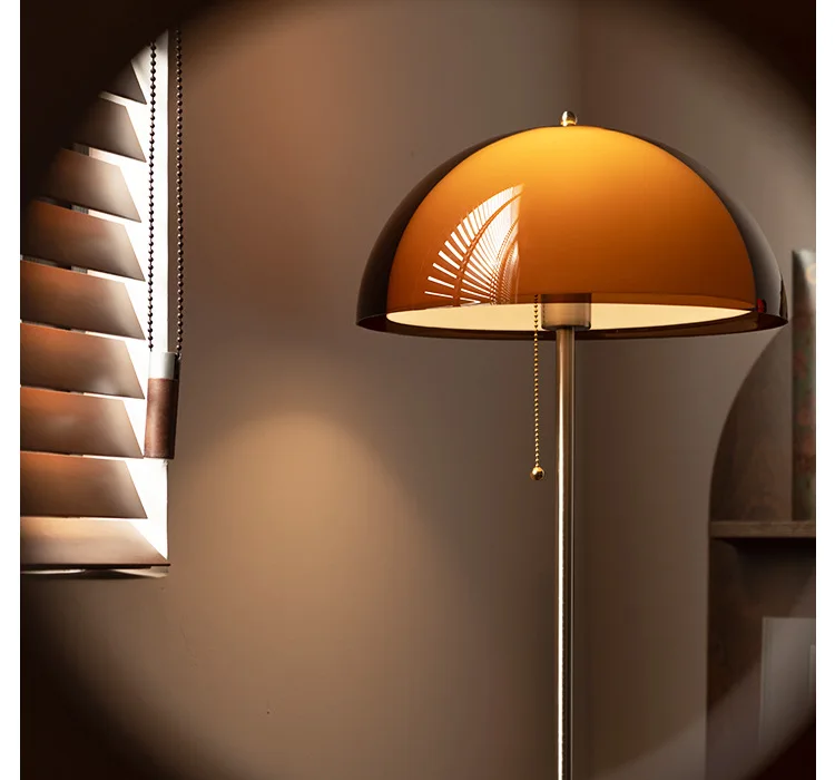 Dark Brown Acrylic Lampshade Floor Lamp E27 Bulb