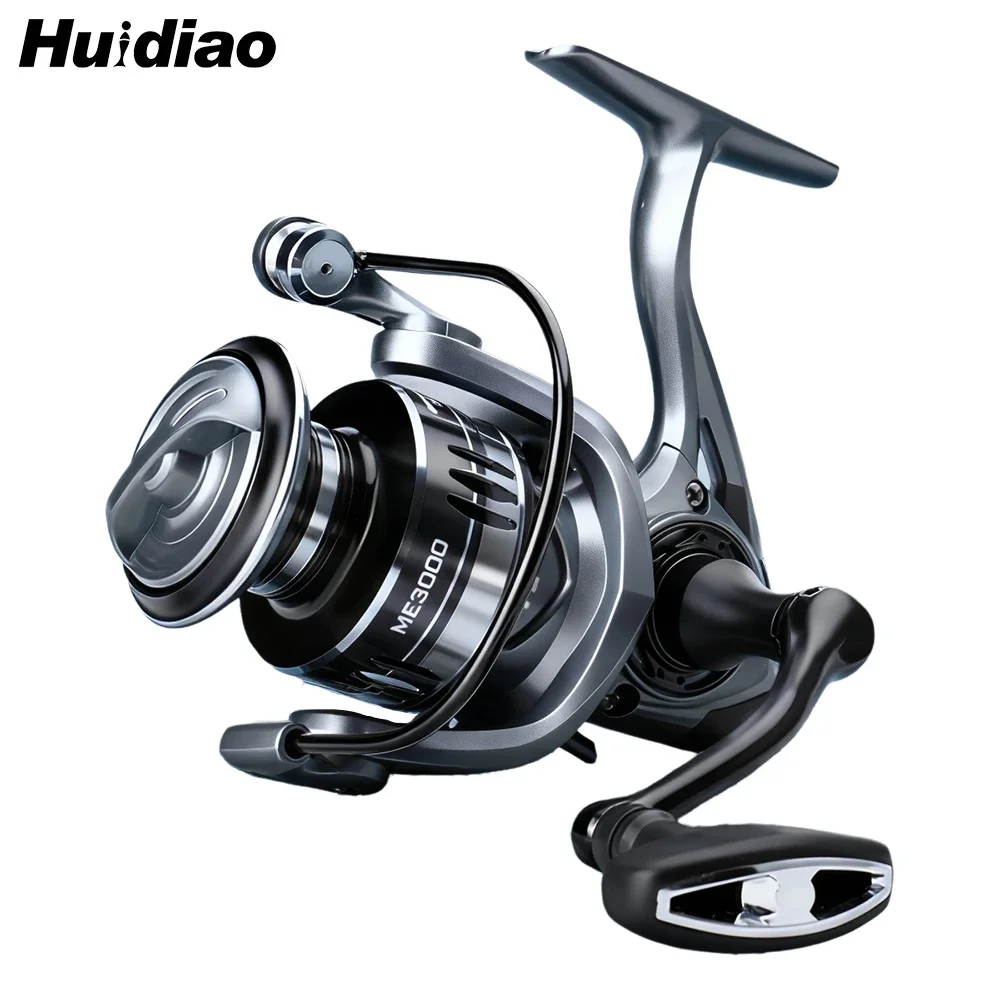 Huidiao 3+1BB Zero Play Spinnrolle 2000-7000 5,2:1 Übersetzungsverhältnis Smooth Casting Angelrolle 8 kg Max Drag Metallspule/Griff