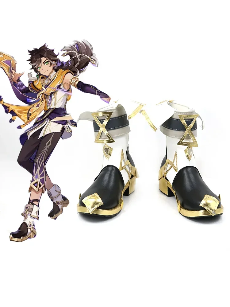 

Game Genshin Impact Sethos Cosplay Shoes Boots Halloween Accessorie Customized