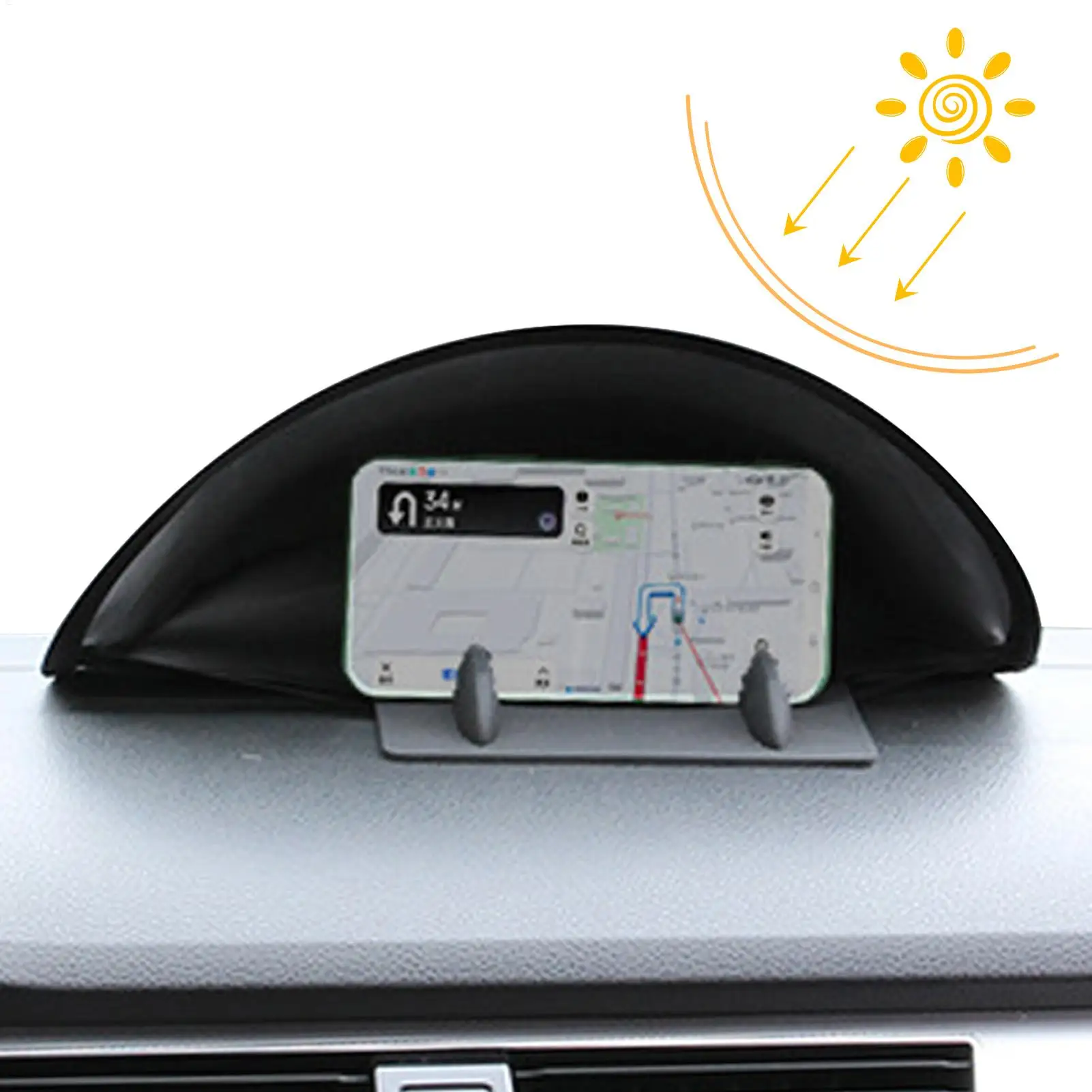 Car GPS Sun Shade Anti-Glare Foldable Navigation Screen Protector Navigation Sun Hood Cover Glare Visor GPS Sun Shade Cover