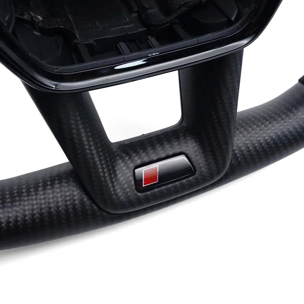 Geeignet für Audi A6C8A7RS, Standard-Matt-Carbonfaser-Lenkrad mit Halbklappmechanismus und Knopfbedienung, inklusive beheiztem Lenkrad. – Detail 4