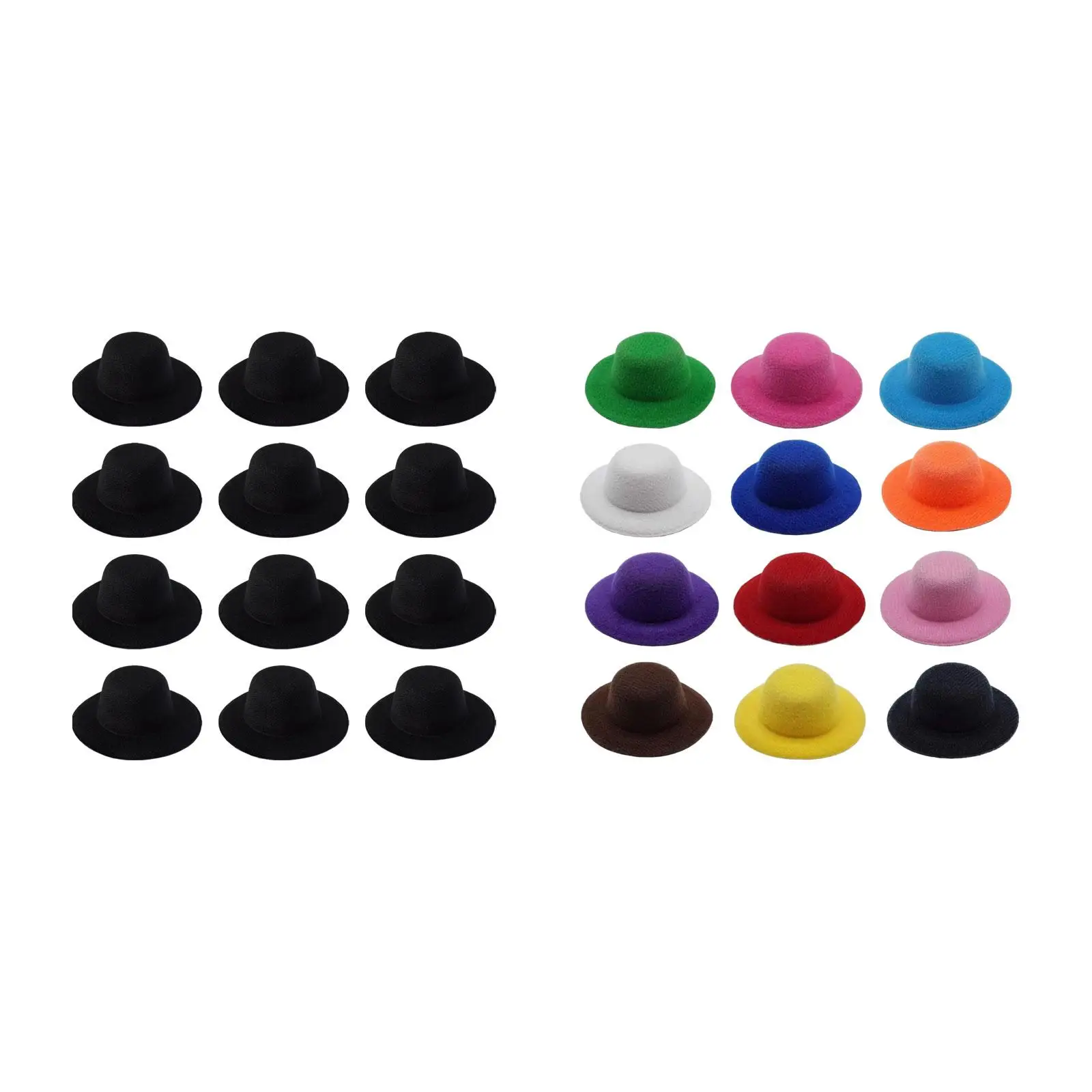 12 Pieces Mini Formal Hats Headgear Decorate Dress up Miniature Doll Hats