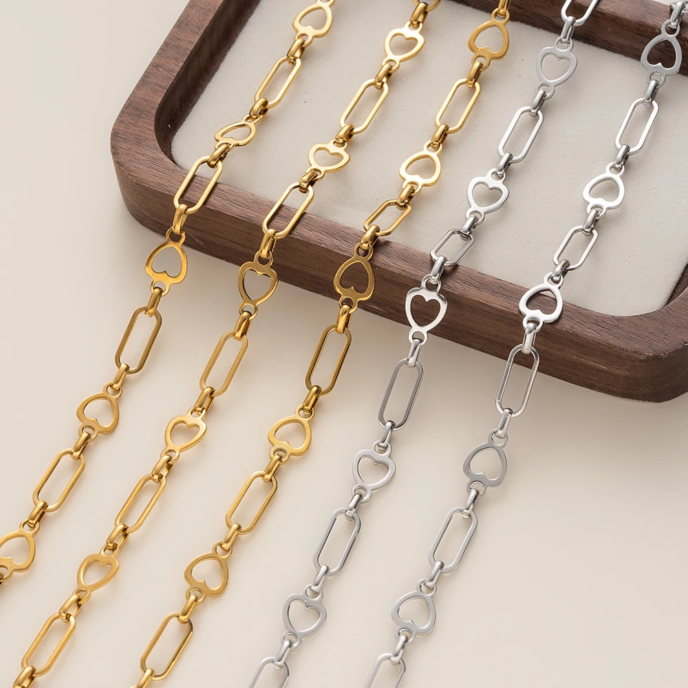 1 Meter Goldene Edelstahl O-Ring Kette in Verschiedenen Stilen für DIY Handgemachte Halsketten Armbänder Schmuckherstellung Zubehör Material – Detail 5