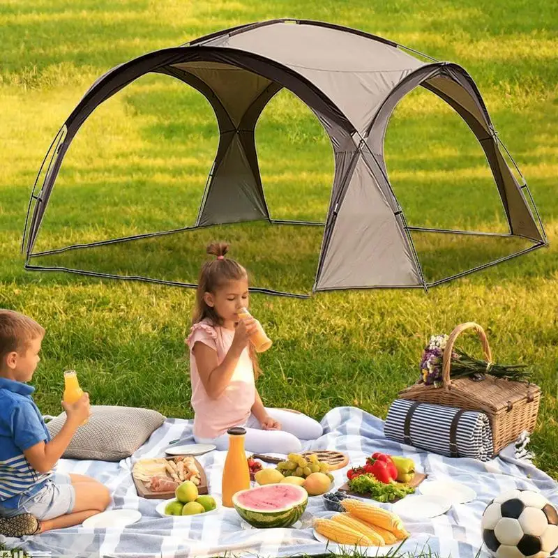 Round Camping Dome Tents 8-10 Person Dome Canopy Ventilation Pergola Portable Sun Shelters Awning  for Camping Trips