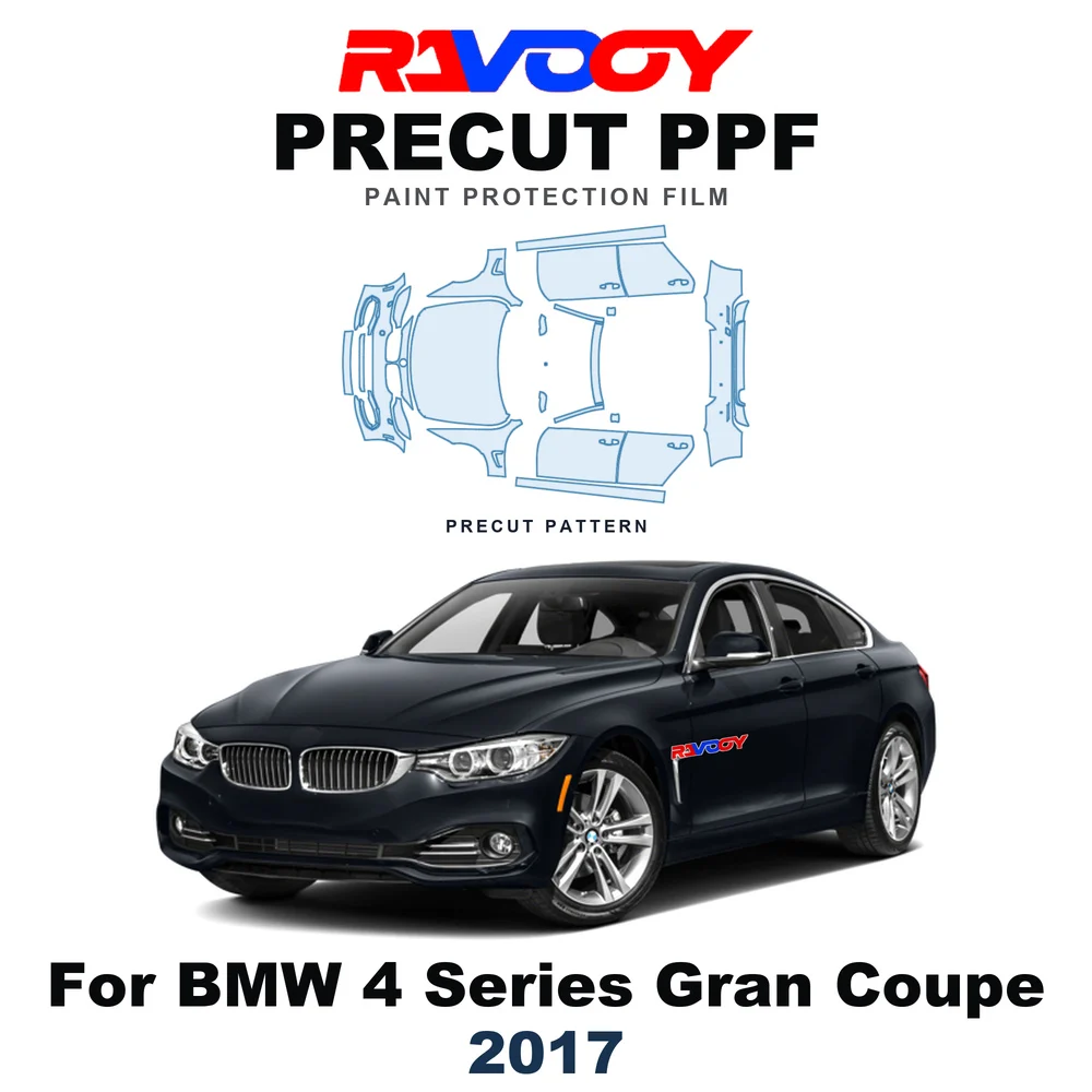 Precut PPF For BMW 4 Series Base Gran Coupe 2017-2017 8.5mil TPU Paint Protection Film Hood Bonnet Bumper Headlight Self-Healing